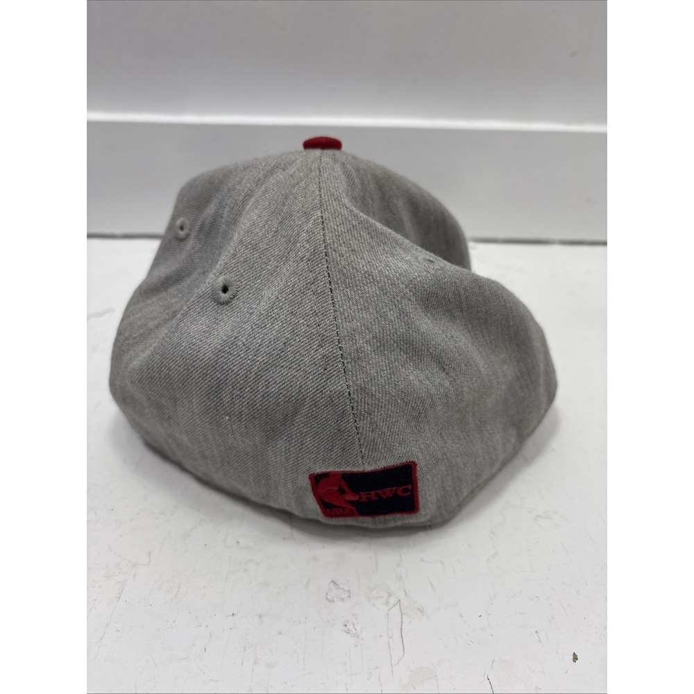 New Era Hat Mens 7 3/4 Red Chicago Bulls 59FIFTY Fitted Hardwood Classics Gray - Picture 3 of 6